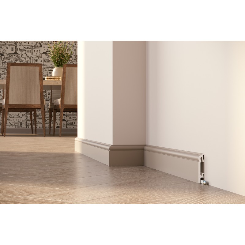 80MM PF082C Kapučino spalva polistireno grindjuostė