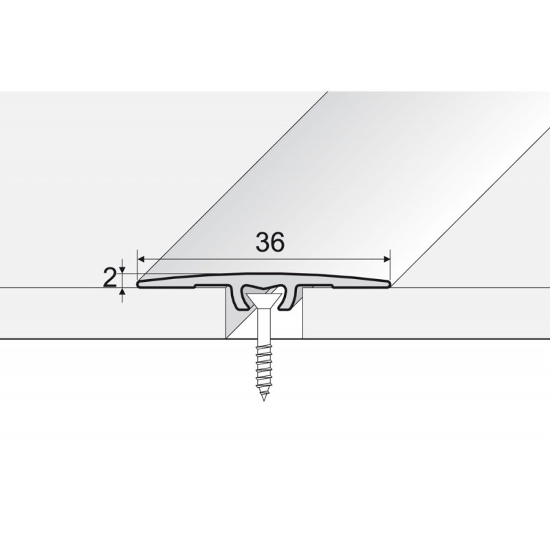 A68 270CM ALIUMINIS PROFILIS grindų dangų sujungimui