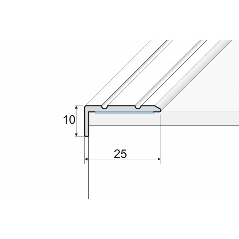 A31 270CM ALIUMINIS PROFILIS laiptų apdailai
