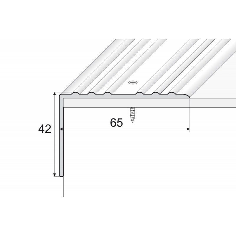 A32 270CM ALIUMINIS PROFILIS laiptų apdailai