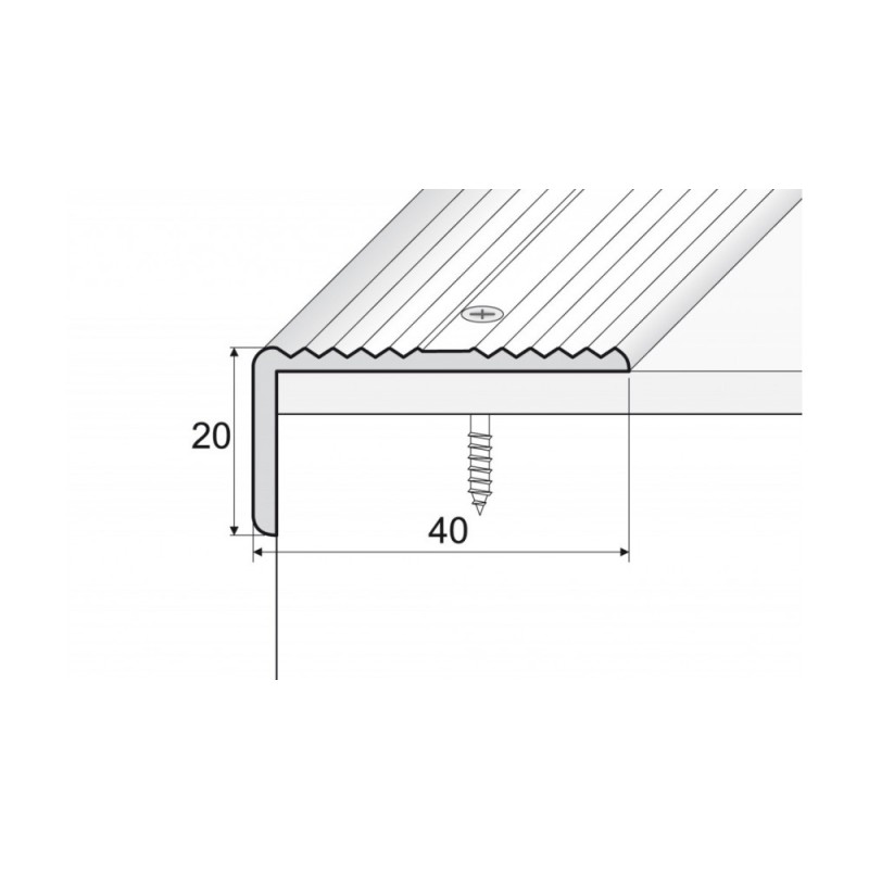 A33 270CM ALIUMINIS PROFILIS laiptų apdailai