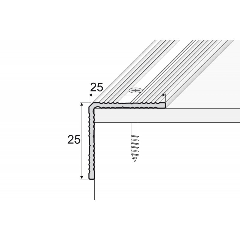 A40 270CM ALIUMINIS PROFILIS laiptų apdailai