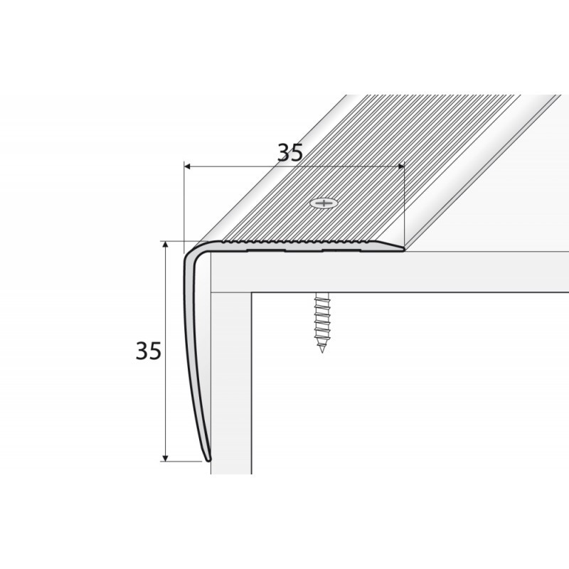 A41 270CM ALIUMINIS PROFILIS laiptų apdailai