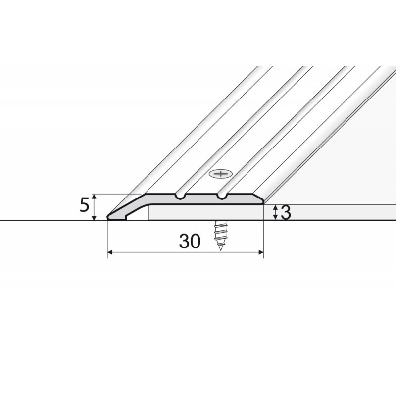 A01 270CM ALIUMINIS PROFILIS grindų dangų sujungimui