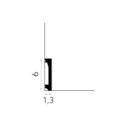 60MM MD032 dažyta pagal užsakymą polistireno grindjuostė
