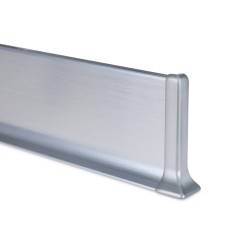 40mm Šviesus šukuotas SILVER LINE 90 anoduota aliuminė grindjuostė