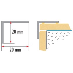 20 PK 135cm aliuminis profilis laiptams
