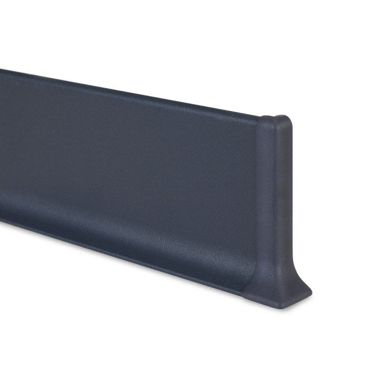 60mm ANTRACITAS PILKA RAL 7016 LINE 90 aliuminė grindjuostė