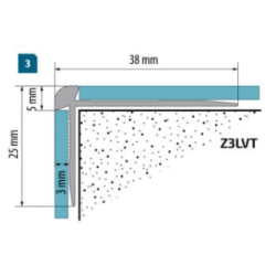 Z3LVT 270cm aliuminis profilis laiptams