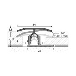 Transition Click Profile skirtingiems aukščiams sujungti