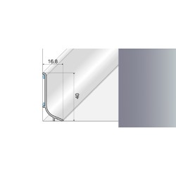 40mm Q63 INOX anoduota aliuminė grindjuostė