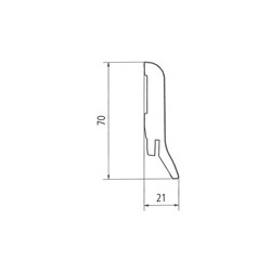 70mm MDF laminuota grindjuostė 8631