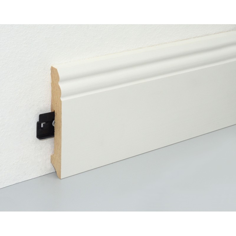 115x18mm L0114 Medinės dažytos baltos grindjuostės 115x18mm L0114 Medinės dažytos baltos grindjuostės