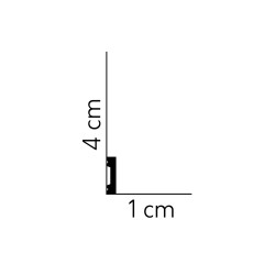 40MM MD011 PREMIUM baltai dažyta polistireno grindjuostė
