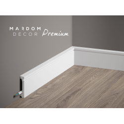 60MM MD028 PREMIUM baltai dažyta polistireno grindjuostė