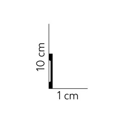 100MM MD013 PREMIUM baltai dažyta polistireno grindjuostė