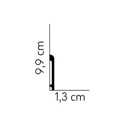 99MM MD236 PREMIUM baltai dažyta polistireno grindjuostė