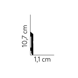 107MM MD354 PREMIUM baltai dažyta polistireno grindjuostė