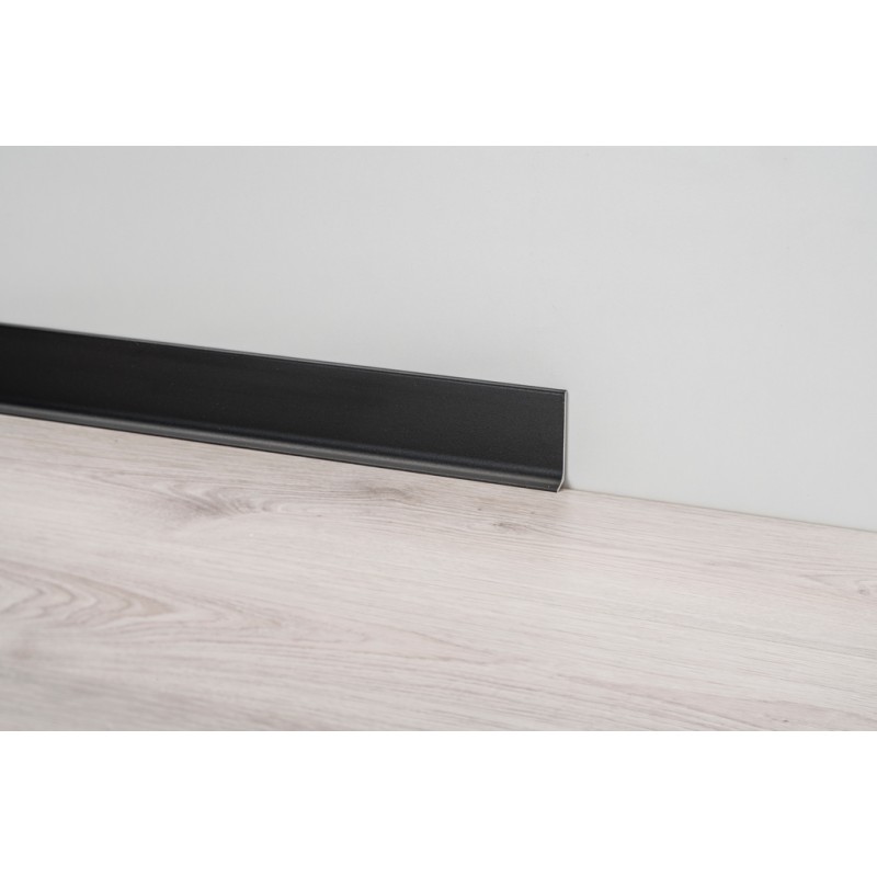 60mm JUODA struktūrinė LINE 90 aliuminė grindjuostė