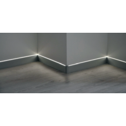 78338+LED baltas aliuminis intarpas
