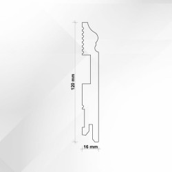 120X16 LB3 MDF DAŽYTOS PAGAL UŽSAKYMĄ GRINDJUOSTĖS