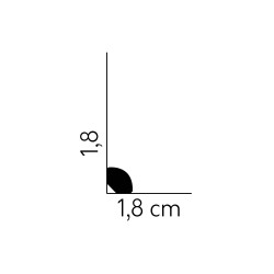 18MM MD235 PREMIUM baltai dažytas polistireno profilis