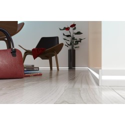 60mm LED apšvietimui SILVER LINE 89 aliuminė grindjuostė