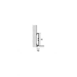 40mm STRAIGHT SILVER anoduota aliuminė grindjuostė