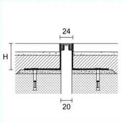 PBE/20 Deformacinių siūlių profilis