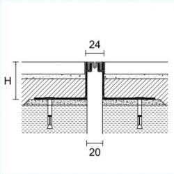 PBE/20 Deformacinių siūlių profilis