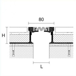 PBH/75 Deformacinių siūlių profilis