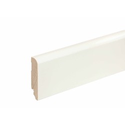 80x18mm L0145 Medinės dažytos baltos grindjuostės