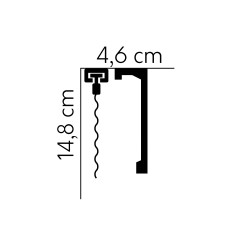 QL036 užuolaidų dekoratyvinis profilis
