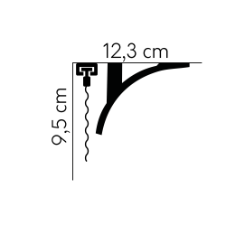 QL011 užuolaidų dekoratyvinis profilis