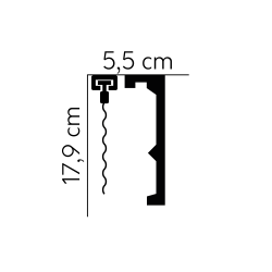 QL056 užuolaidų dekoratyvinis profilis