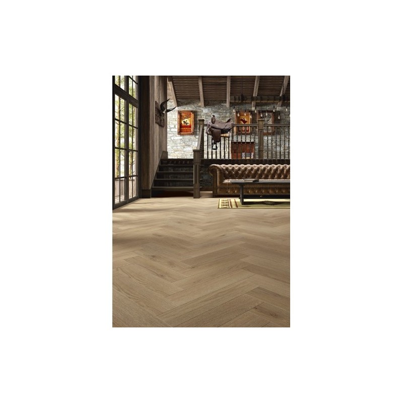 LIBERTE Herringbone Sacramento Oak 606 Alsapan laminuotos grindys