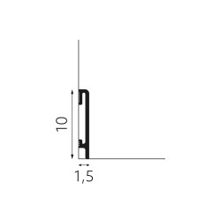 100MM PF100C Kapučino spalva polistireno grindjuostė