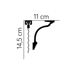 MD156 užuolaidų dekoratyvinis profilis