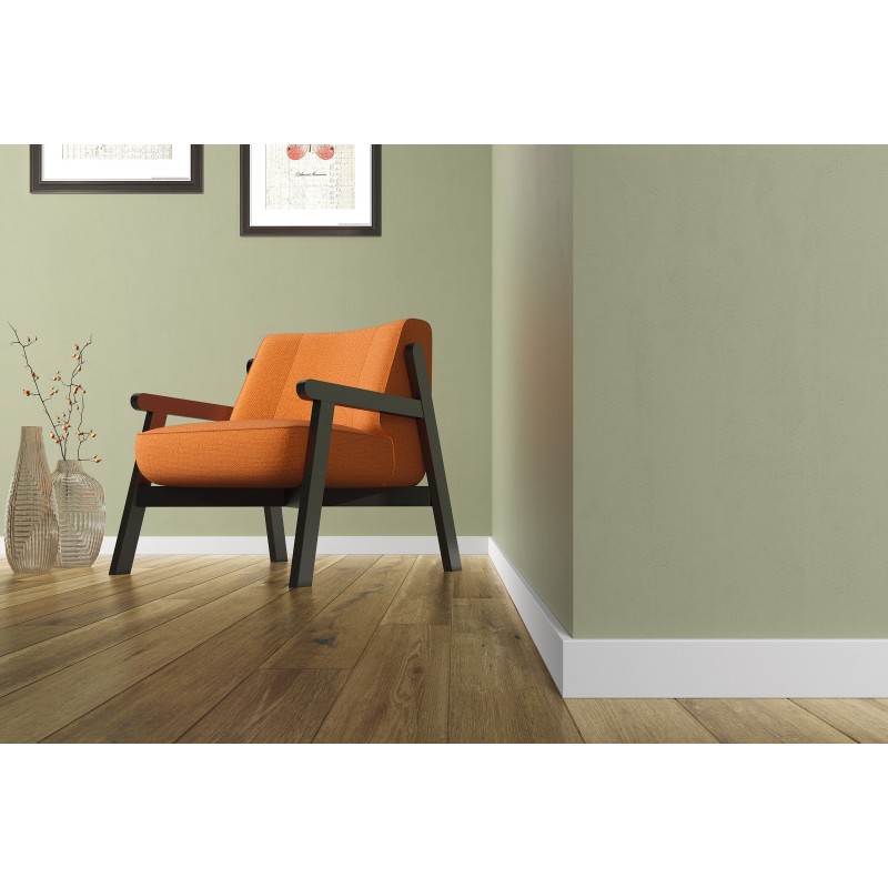 70x10mm 8616 RAL9003 balta polistireno grindjuostė