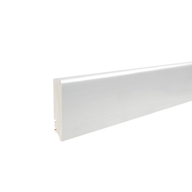 95x16mm PW95 Baltai dažytos medinės grindjuostės