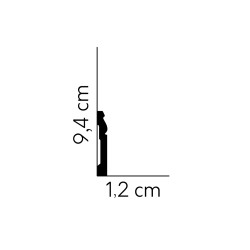 94x12 MD094E polistireno durų apvadas