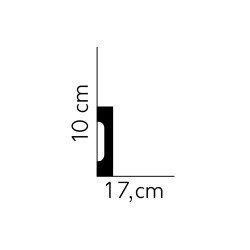 100x17 MD009E polistireno durų apvadas