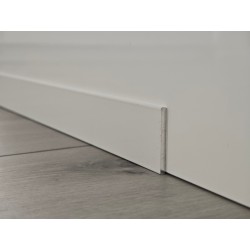 40x3mm B04 Balta aliuminė grindjuostė - profilis