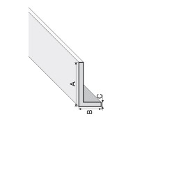 20x10mm B23 Juoda anoduota aliuminė grindjuostė - profilis