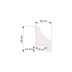 TP004 viršūnės užbaigimas WAINSCOTING angliška panelė