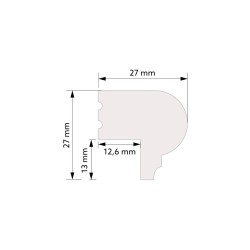 TP005 viršūnės užbaigimas WAINSCOTING angliška panelė