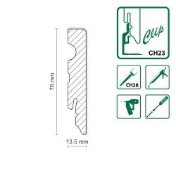 78x13.5MM FU190 MDF DAŽOMA grindjuostė