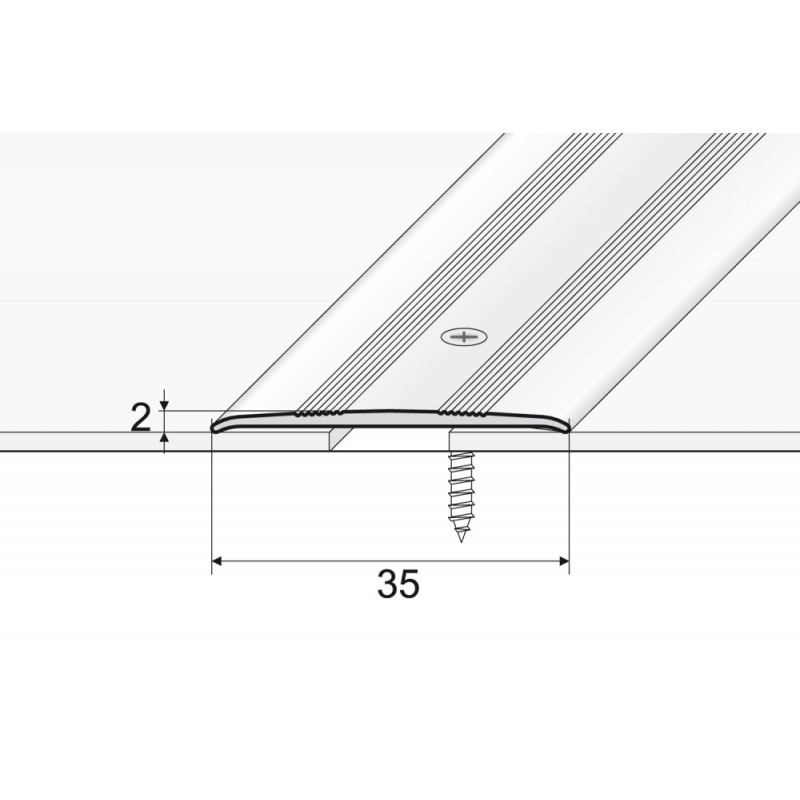 A08 270CM ALIUMINIS PROFILIS grindų dangų sujungimui