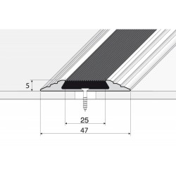 A10 270CM ALIUMINIS PROFILIS grindų dangų sujungimui